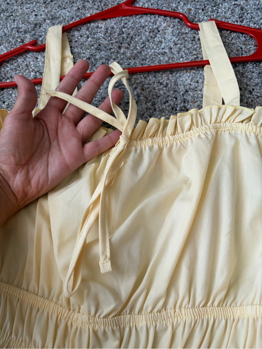 Yellow Ruffle Mini Dress - Picture 3 of 6